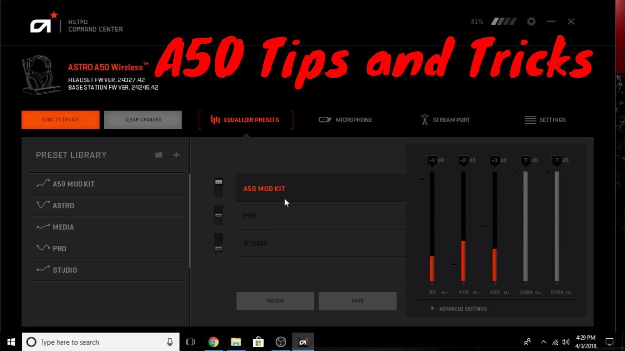 astro a50 firmware update